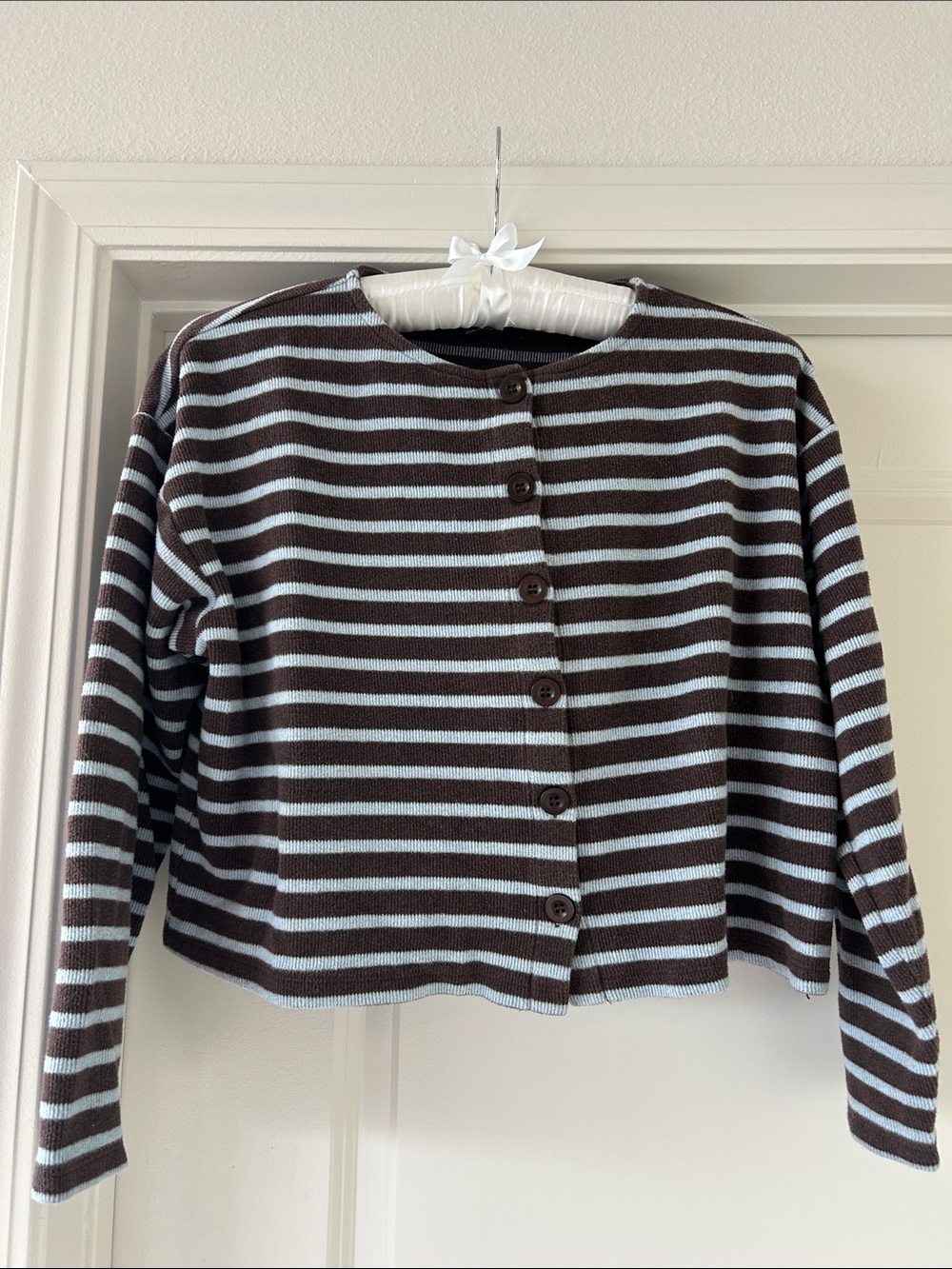ASOS BROWN/ BLUE STRIPED CARDIGAN